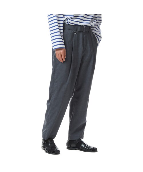 SOPHNET.(ソフネット)の「WIDE BELTED BAGGY TUCK TAPERED PANTS(その他パンツ・メンズ・D.GRY/CCL/BLK・M/L/XL)」の2枚目の写真