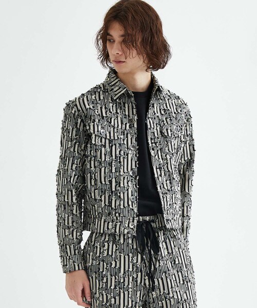 MASU STAR JACQUARD WORK JACKET サイズ44 MASU STAR JACQUARD WORK JACKET サイズ44