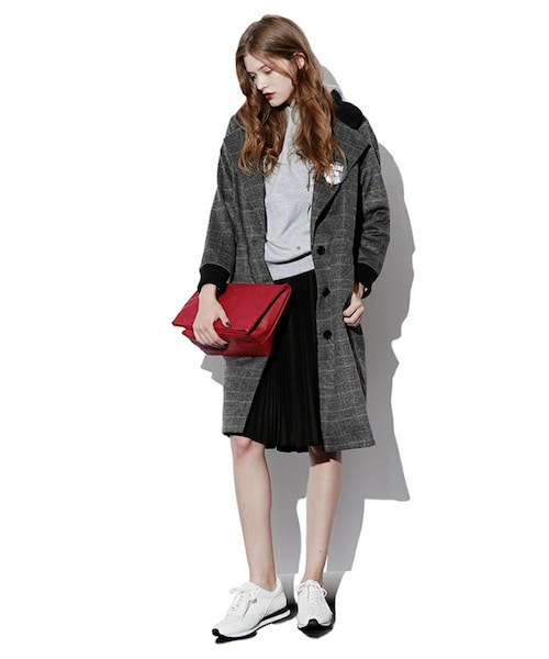 jouetie（ジュエティ）の「ミディプリーツSK（スカート・レディース・オフホワイト/ブラック/キャメル・S/M）」の5枚目の写真