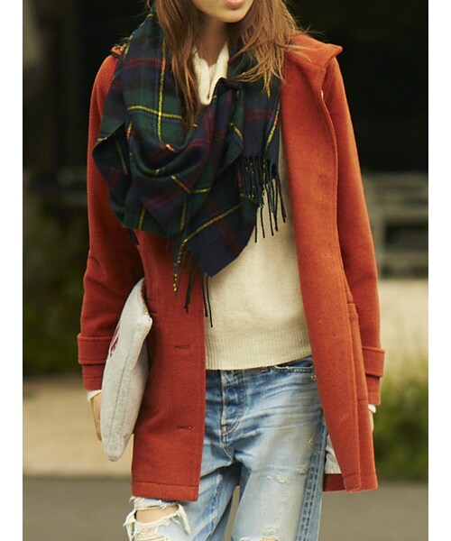 Ungrid（アングリッド）の「【Casual】プレーンタートルニット（トップス・レディース・オフホワイト/チャコールグレー/レッド・F）」の5枚目の写真