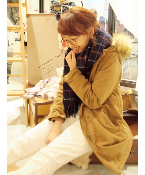 Ungrid（アングリッド）の「【Casual】ライナー付ミリタリーダウン（ジャケット/アウター・レディース・カーキ/キャメル・S/M）」の3枚目の写真