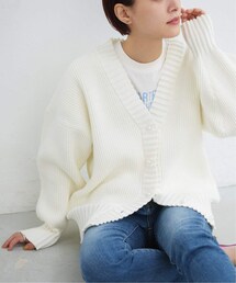 Spick & Span（スピックアンドスパン）の「ソフトコアヤーンVネックカーディガン（トップス）」