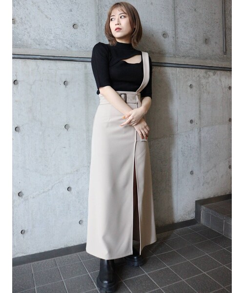 Murua ムルーア の ワンショルサスペンダーラップキュロット ワンピース ドレス Wear