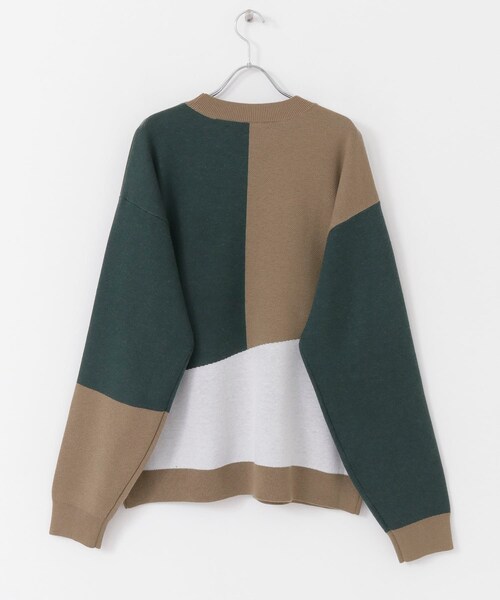 URBAN RESEARCH ID(アーバンリサーチ アイディー)の「URBAN RESEARCH iD 色塊拼接針織衫(トップス・メンズ・藏青色/綠色・M/L)」の18枚目の写真