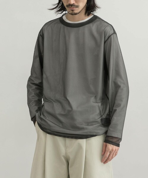 URBAN RESEARCH ID(アーバンリサーチ アイディー)の「URBAN RESEARCH iD 網狀長袖T恤(トップス・メンズ・寶藍色/炭灰色/湖水綠・M/L)」の9枚目の写真