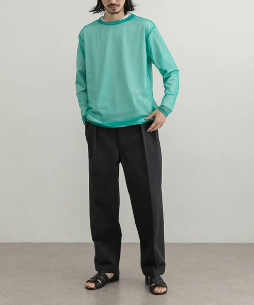 URBAN RESEARCH ID(アーバンリサーチ アイディー)の「URBAN RESEARCH iD 網狀長袖T恤(トップス・メンズ・寶藍色/炭灰色/湖水綠・M/L)」の6枚目の写真