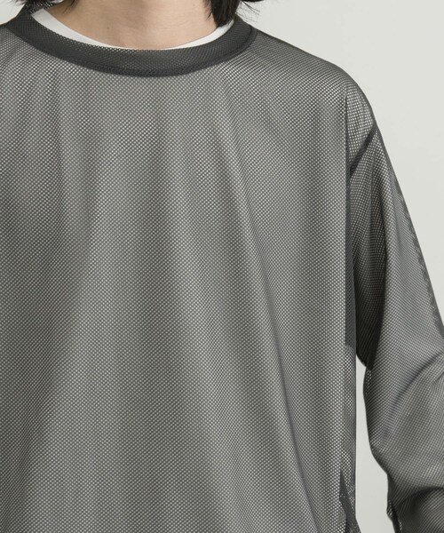 URBAN RESEARCH ID(アーバンリサーチ アイディー)の「URBAN RESEARCH iD 網狀長袖T恤(トップス・メンズ・寶藍色/炭灰色/湖水綠・M/L)」の14枚目の写真