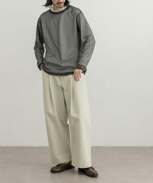 URBAN RESEARCH ID(アーバンリサーチ アイディー)の「URBAN RESEARCH iD 網狀長袖T恤(トップス・メンズ・寶藍色/炭灰色/湖水綠・M/L)」の10枚目の写真