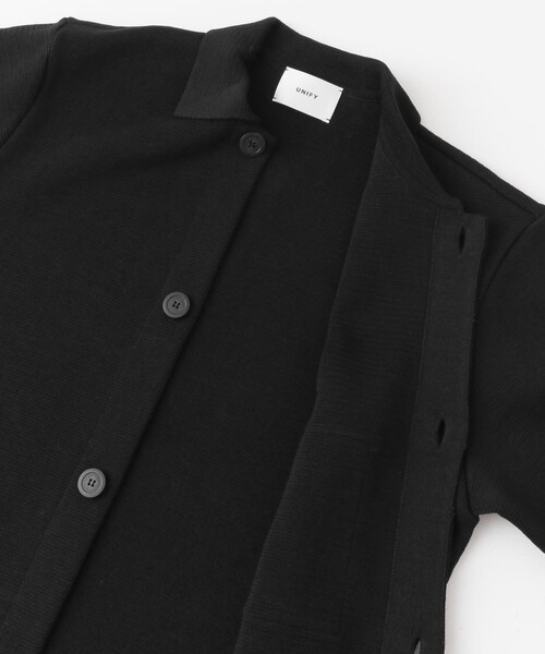unify（ユニファイ）の「UNIFY コットンジャケットライクカーディガン（その他・レディース・ブラック・one）」の4枚目の写真