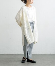 PUAL CE CIN | すかし編みロングカーディガン(カーディガン/ボレロ)