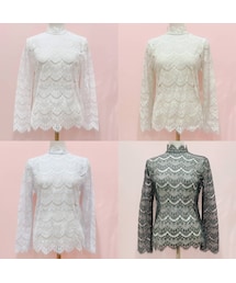 lilLilly | レースハイネックトップス(トップス)