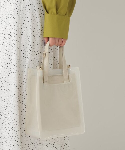 RAY CASSIN（レイカズン）の「型押しPVC2wayショルダーバッグ（バッグ・レディース・ピンク/キナリ/クロ系・FREE）」の2枚目の写真