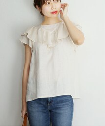 La TOTALITE（ラトータリテ）の「《予約》リネンフリルブラウス◆（その他）」