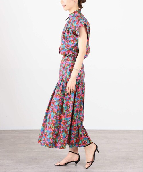 【美品】DEVEAUXゼブラサーキュラースカートVermeil par iena VERMEIL par iena DEVEAUX ゼブラサーキュラースカート