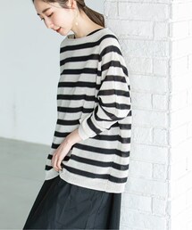 Noble（ノーブル）の「《予約》ペーパーヤーンボーダープルオーバー（トップス）」