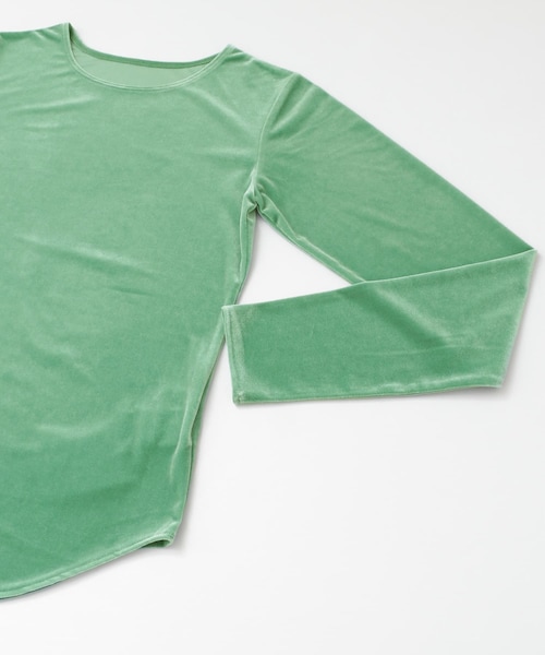 KBF+(ケービーエフプラス)の「KBF+ ベロアロングTシャツ∴(その他・レディース・GREEN/CHARCOAL/L.GREIGE・one)」の22枚目の写真