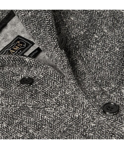 BEAMS（ビームス）の「Beams Plus Herringbone-Print Fleece Shawl-Collar Cardiigan（ニット/セーター・メンズ・Gray・M/L/XL/S）」の4枚目の写真