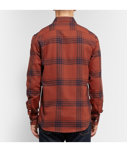 Saturdays NYC(サタデーズ ニューヨークシティ )の「Saturdays Surf NYC Crosby Windowpane-Check Cotton-Flannel Shirt(シャツ/ブラウス・メンズ・Red・S/M/XL/L)」の2枚目の写真