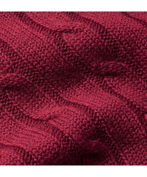 BEAMS（ビームス）の「Beams Plus Cable-Knit Merino Wool Sleeveless Sweater（ニット/セーター・メンズ・Red・M/L/S/XL）」の4枚目の写真