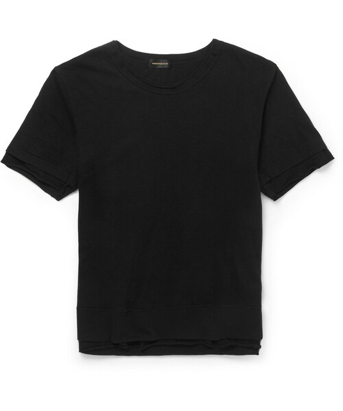 UNDERCOVER(アンダーカバー)の「Undercover Double-Layered Cotton T-Shirt(Tシャツ/カットソー・メンズ・Black・3/4/2)」の1枚目の写真