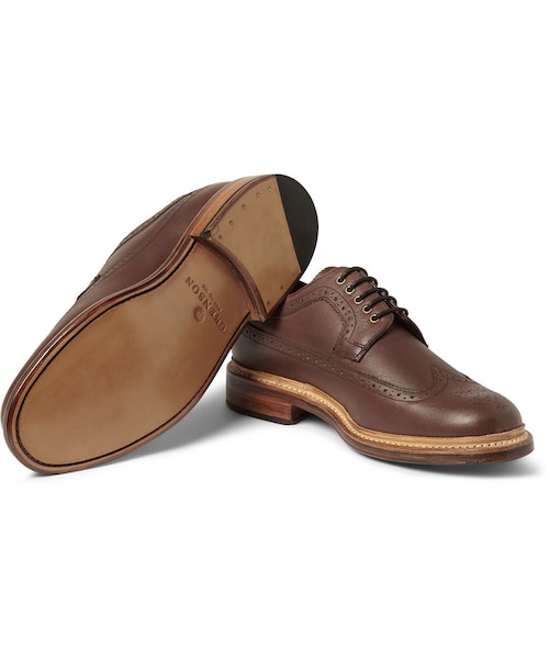 GRENSON(グレンソン)の「Grenson Sid Burnished-Leather Longwing Brogues(シューズ・メンズ・Brown・UK 6 (US 7)/UK 7 (US 8)/UK 7.5 (US 8.5)/UK 8 (US 9)/UK 8.5 (US 9.5)/UK 9 (US 10)/UK 9.5 (US 10.5)/UK 10 (US 11)/UK 10.5 (US 11.5)/UK 11 (US 12)/UK 11.5 (US 12.5)/UK 12 (US 13))」の4枚目の写真
