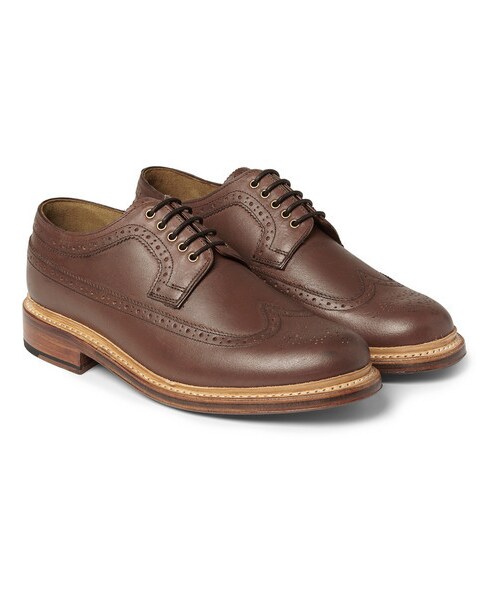 GRENSON(グレンソン)の「Grenson Sid Burnished-Leather Longwing Brogues(シューズ・メンズ・Brown・UK 6 (US 7)/UK 7 (US 8)/UK 7.5 (US 8.5)/UK 8 (US 9)/UK 8.5 (US 9.5)/UK 9 (US 10)/UK 9.5 (US 10.5)/UK 10 (US 11)/UK 10.5 (US 11.5)/UK 11 (US 12)/UK 11.5 (US 12.5)/UK 12 (US 13))」の1枚目の写真