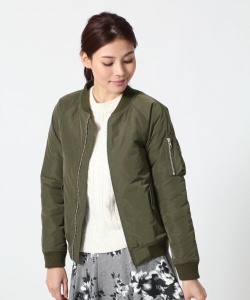 A part by(アパートバイ)の「タフタ/MA-1(ジャケット/アウター・レディース・ブラック/カーキ・M/L)」の2枚目の写真