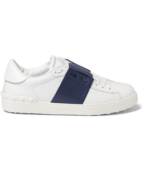 VALENTINO（ヴァレンティノ）の「Valentino Striped Leather Sneakers（スニーカー・メンズ・White・EU 43 (US 10)/EU 39 (US 6)/EU 40 (US 7)/EU 41 (US 8)/EU 42 (US 9)/EU 44 (US 11)/EU 45 (US 12)）」の5枚目の写真