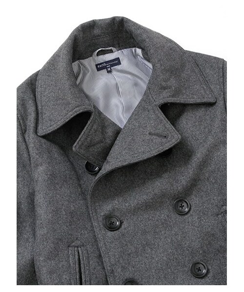 earth music&ecology(アースミュージックアンドエコロジー)の「メルトンPコート(コート ・メンズ・グレー・M/L)」の2枚目の写真