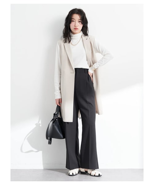 earth music&ecology（アースミュージックアンドエコロジー）の「【予約】ロングジレ（ジャケット/アウター・ライトベージュ/モカ・F）」の7枚目の写真