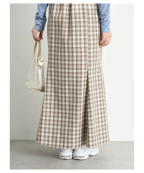 earth music&ecology(アースミュージックアンドエコロジー)の「【予約】チェックキャミワンピース(ワンピース/ドレス・ブラック/ブラウン・S/M)」の12枚目の写真