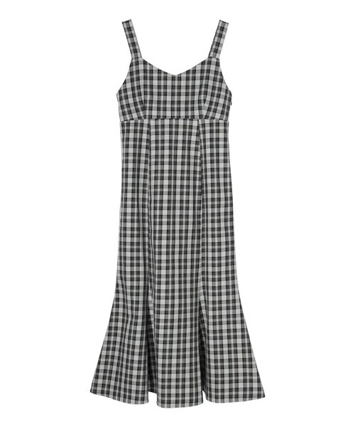 earth music&ecology(アースミュージックアンドエコロジー)の「【予約】チェックキャミワンピース(ワンピース/ドレス・ブラック/ブラウン・S/M)」の13枚目の写真