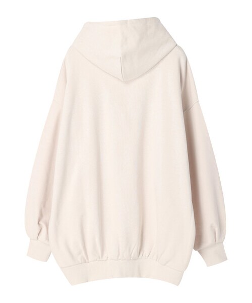 earth music&ecology(アースミュージックアンドエコロジー)の「グラフィックルーズパーカー(トップス・アイボリー/チャコールグレー・F)」の3枚目の写真