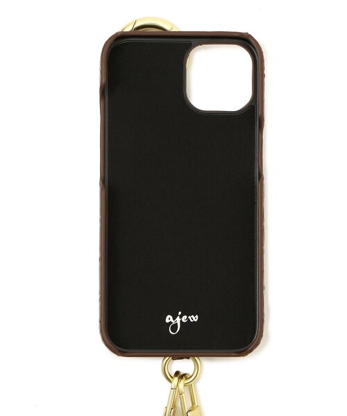 ajew（エジュー）の「ajew/エジュー/【ひも付き】クロコ iPhone13（アクセサリー・BLACK/BEIGE/BROWN/GREEN/NAVY・00）」の2枚目の写真