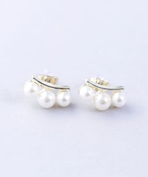 3coins | パール3連ピアス(ピアス（両耳用）)