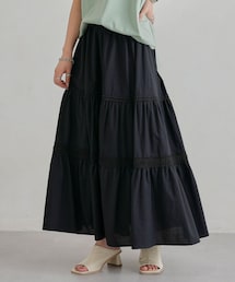 Chez toi（シェトワ）の「レース切替ティアードスカート（スカート）」