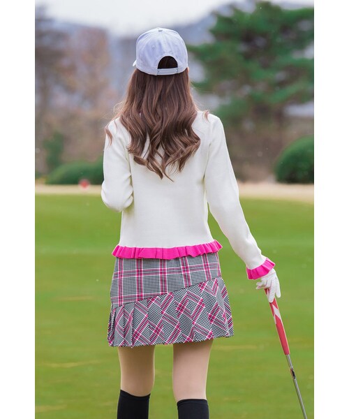 VICKY（ビッキー）の「【GOLF】アシメプリーツチェックスカート
