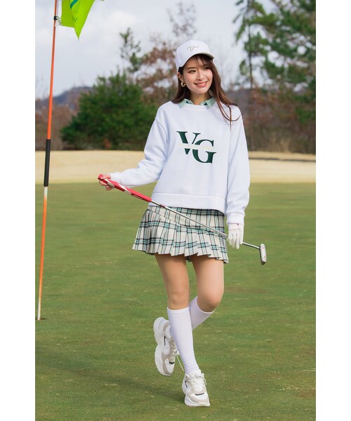VICKY（ビッキー）の「【GOLF】アシメプリーツチェックスカート