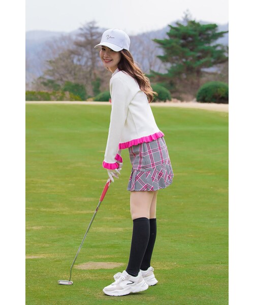 VICKY（ビッキー）の「【GOLF】アシメプリーツチェックスカート