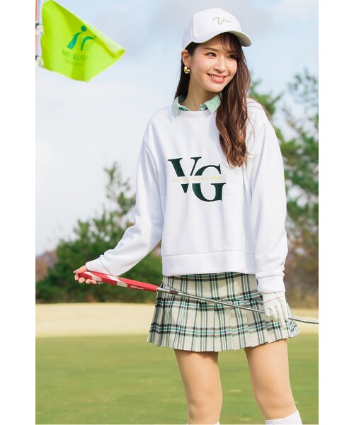 VICKY（ビッキー）の「【GOLF】アシメプリーツチェックスカート