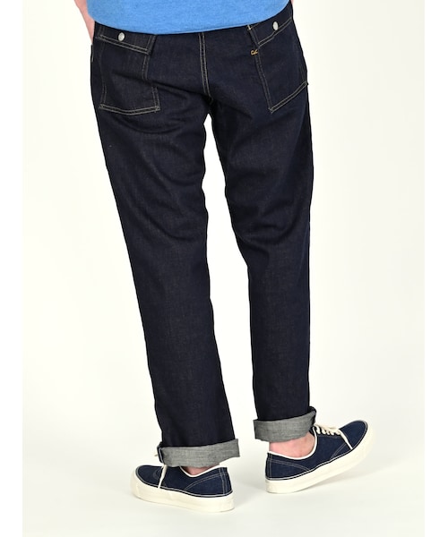 45R ✨ライ麦デニムのブッシュパンツ（インディゴ 加工）デニムパンツ