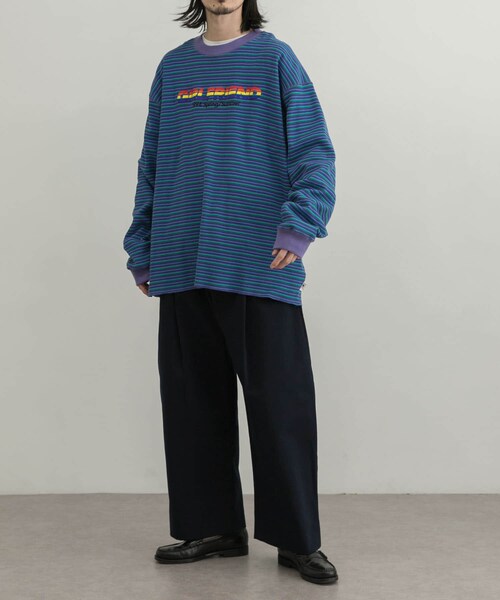 トップス DAIRIKU/Couple Border Embroidery Tee DAIRIKU “Couple”Border Embroidery Tee – COLDBECK ONLINE