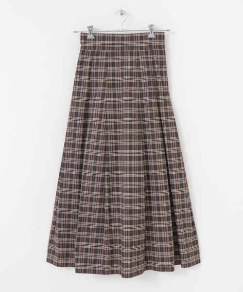 Scye(サイ)の「Scye Checked Cotton Maxi Skirt(その他・レディース・Brown・36)」の1枚目の写真
