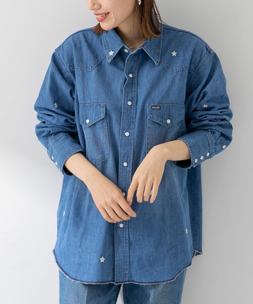 Wrangler(ラングラー)の「Wrangler RIGHT HAND SHIRT DENIM(その他・レディース・インディゴ・S)」の1枚目の写真