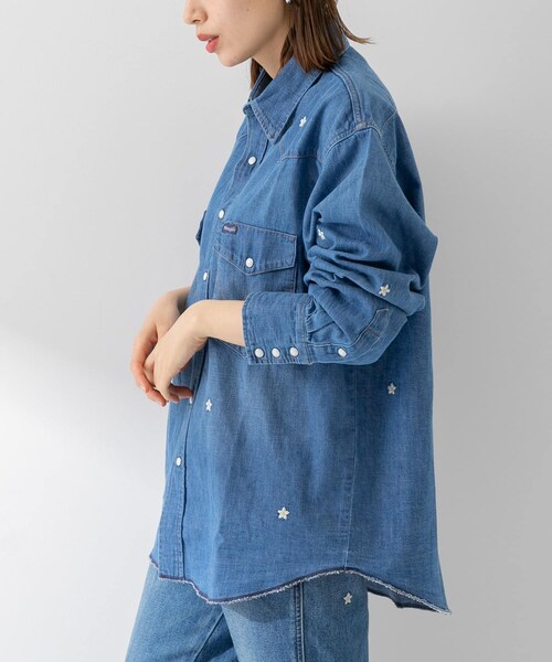 Wrangler(ラングラー)の「Wrangler RIGHT HAND SHIRT DENIM(その他・レディース・インディゴ・S)」の3枚目の写真