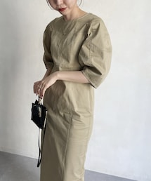 CAPRICIEUX LE'MAGE | パネル切替ステッチワンピース(ワンピース)