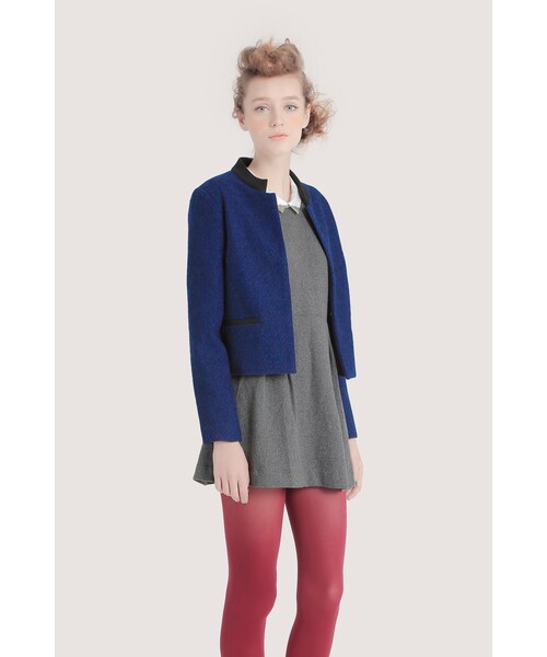 ORENDA（オレンダ）の「名媛千金風飾領毛呢洋裝（ワンピース/ドレス・レディース・酒紅/丈青/麻灰・S/M）」の19枚目の写真