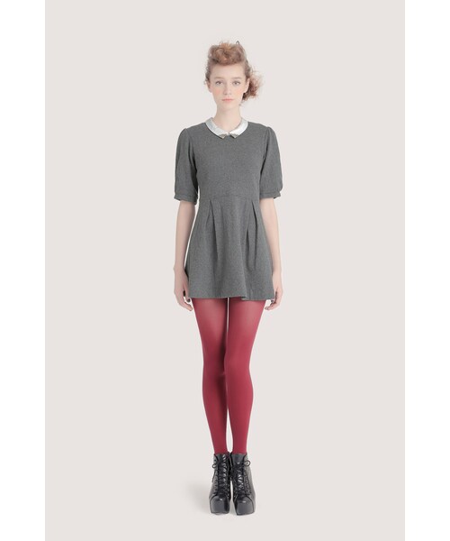 ORENDA（オレンダ）の「名媛千金風飾領毛呢洋裝（ワンピース/ドレス・レディース・酒紅/丈青/麻灰・S/M）」の17枚目の写真