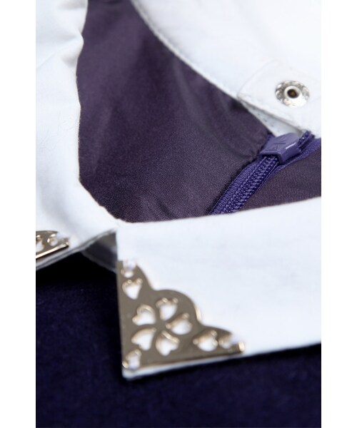 ORENDA（オレンダ）の「名媛千金風飾領毛呢洋裝（ワンピース/ドレス・レディース・酒紅/丈青/麻灰・S/M）」の7枚目の写真