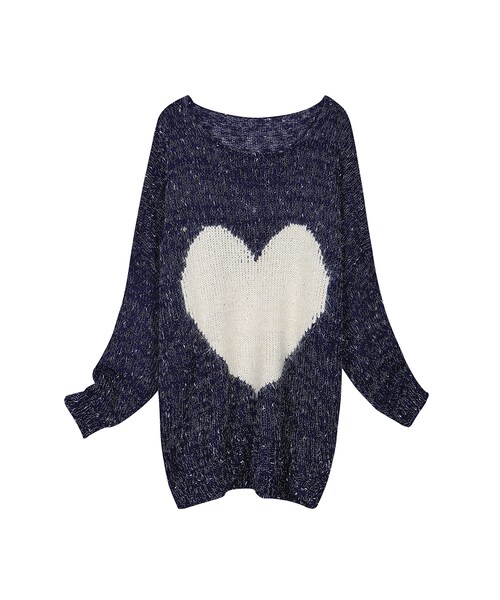 ORENDA（オレンダ）の「這就是所謂的大心款針織毛衣（トップス・レディース・寶藍/杏色/駝色・F）」の3枚目の写真